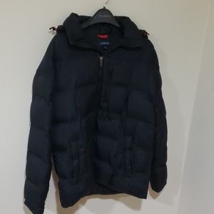 NWOT Lands End Down Puffer Black Jacket M